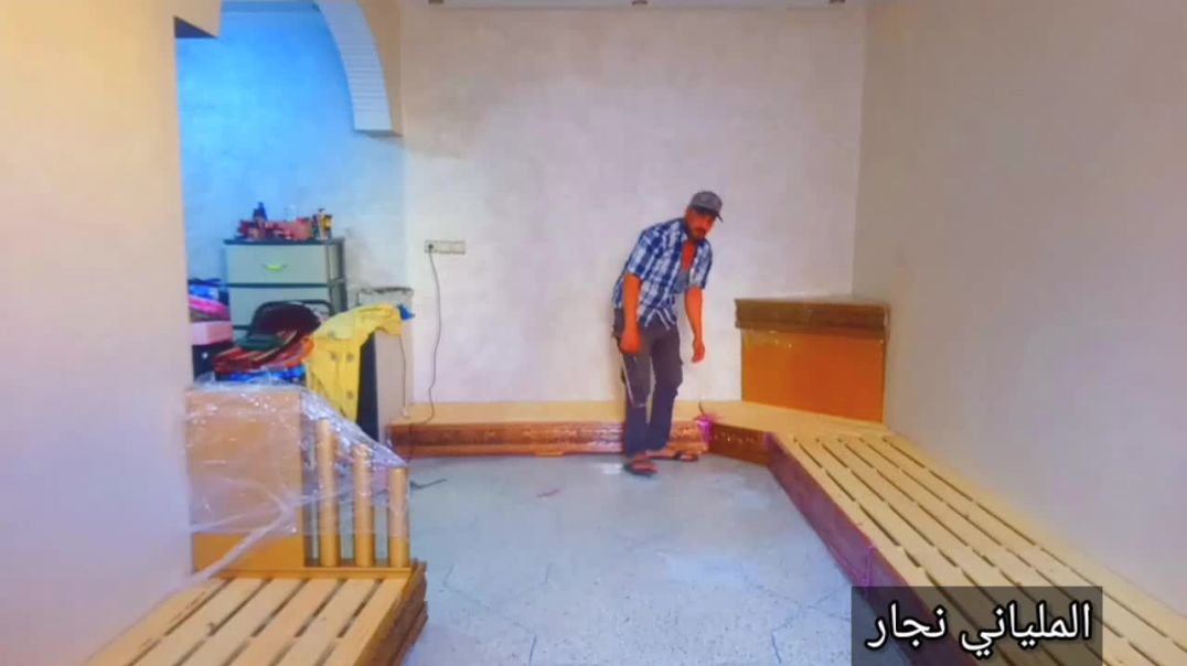 ⁣تصميم صالون مغربي وعصري في فاس نوع الخشب الهيتر
