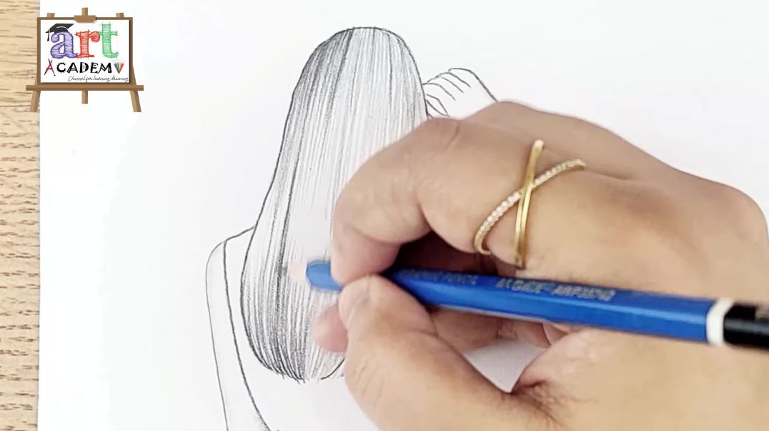 ⁣رسم بنات سهل  تعليم رسم بنت تجلس سهلة